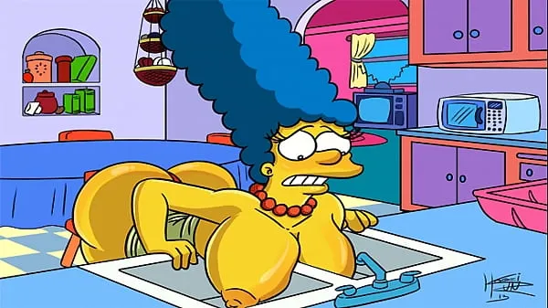 Nejlepší The Simpsons Hentai - Marge Sexy (GIF napájecí klipy