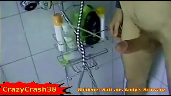 Beste Andreas pisses in the shower with a stick powerclips