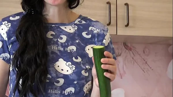 Best The girl ate a little cucumber and this cucumber fucked an appetizing pussy to a delicious orgasm power Clips