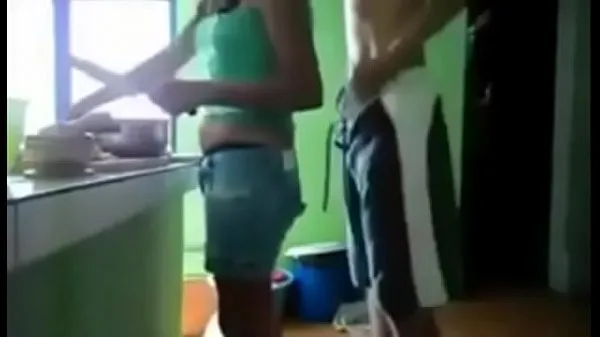 Bedste Husband leaves and wife gives it to his friend in the kitchen powerclips