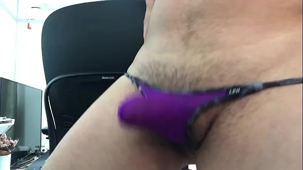 Klip daya Masturbation with wearing a tiny g-string terbaik