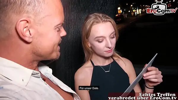 Beste young college teen seduced on berlin street pick up for EroCom Date Porn Casting strømklipp