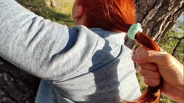 Best OUTDOOR SEX. Hard Fucking Redhead Horny Curvy in the Park power Clips