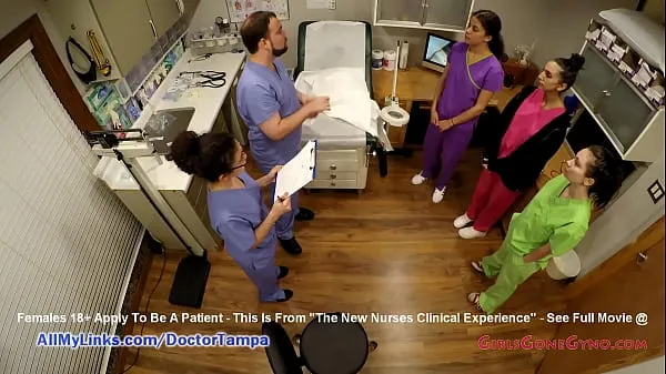 Clip sức mạnh CNA Interna Reina, Lenna Lux, Angelica Cruz Preform First Experience Medically Checking Patients While Instructor Nurse Lilith Rose and Doctor Tampa Look On To Assess What The New Nurses Have Learned During Their Classes tốt nhất