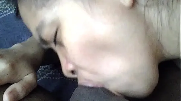 Best Asian wife ball sucking on her Master's balls to make him cum down her throat so she can swallow her prize power Clips
