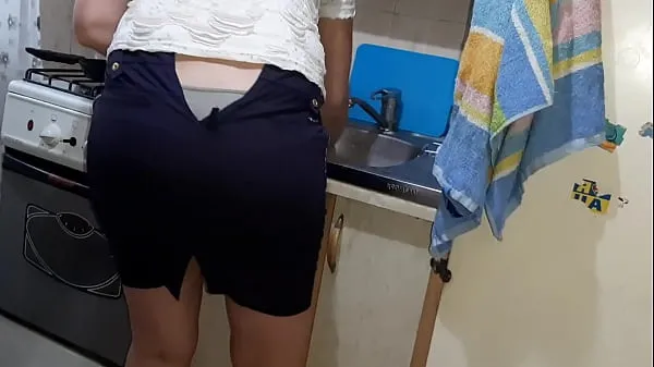 Beste While my step mother was washing the dishes, I masturbated my pussy - Lesbian Illusion Girls powerclips