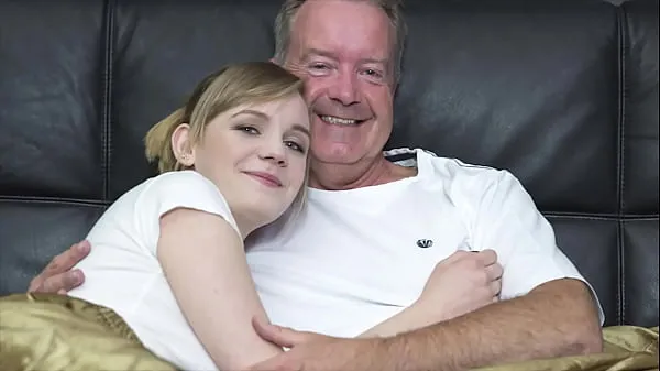 Best Sexy blonde bends over to get fucked by grandpa big cock power Clips