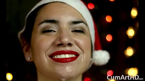 최고의 Merry Christmas! Holiday blowjob and facial! Bonus photo session 파워 클립