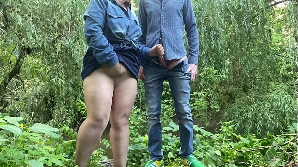 Klip kuasa Unfamiliar milf in pantyhose masturbating milked my dick in outdoor terbaik