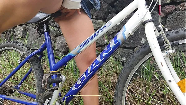 Best Student Girl Riding Bicycle&Masturbating On It After Classes In Public Park power Clips