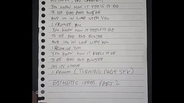 Best Lyrics on loose leaf paper(Demo of esthetic ideas part 2 power Clips
