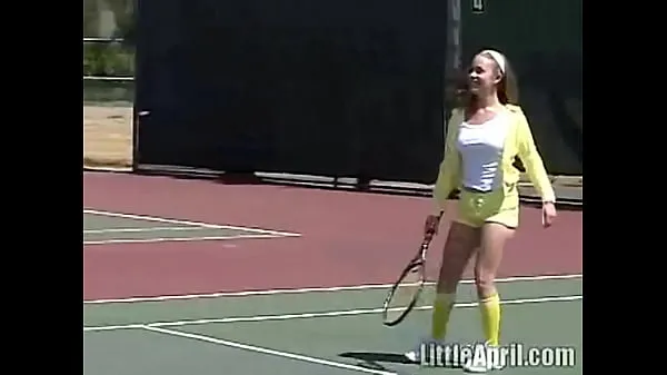 Best Little April plays tennis power Clips