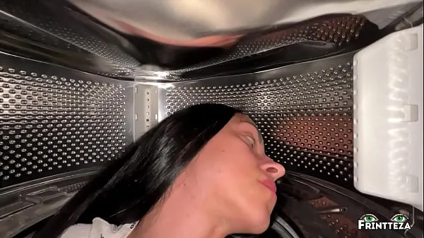 Bästa Stepson fucked Stepmom while she in inside of washing machine. Anal Creampie power Clips