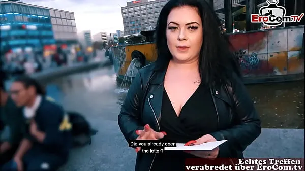 Best German fat BBW girl picked up at street casting power Clips