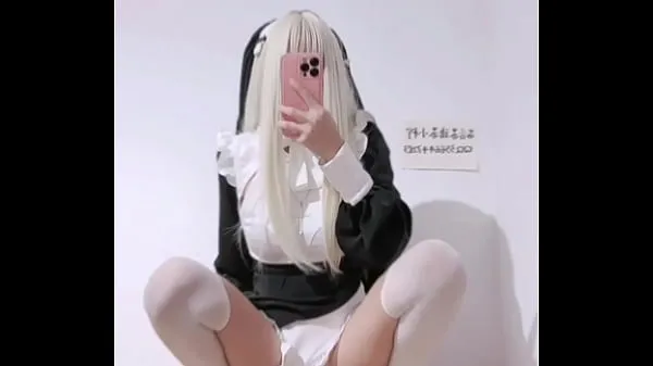 Best The shy nun Mayuziii in white stockings is so perverted in private. She is inserting a fake dick into her pussy to masturbate. She is in heat and anyone can fuck her power Clips