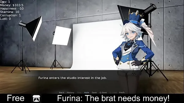 Best Furina: The brat needs money! (free game itchio) Visual Novel, Role Playing power Clips